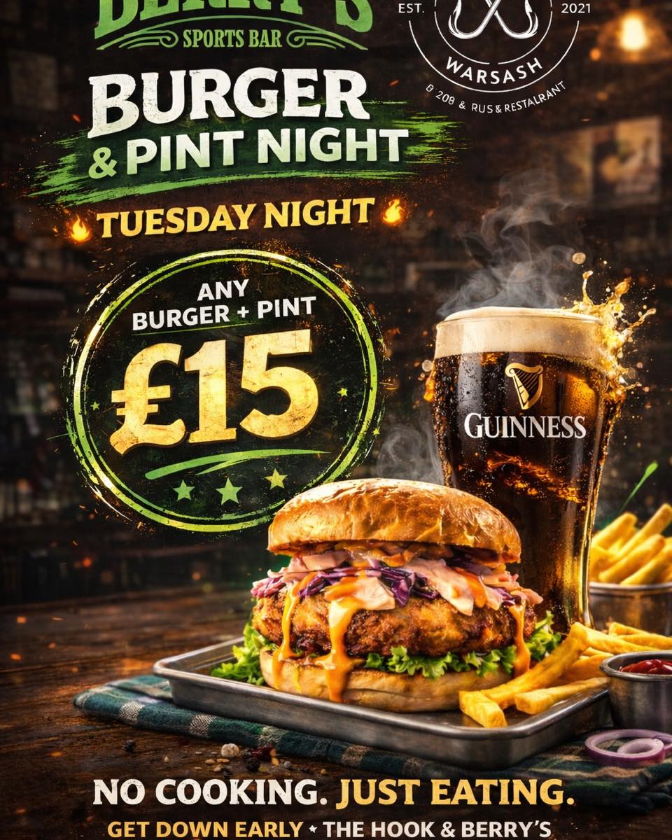 Tuesday - Burger and a pint